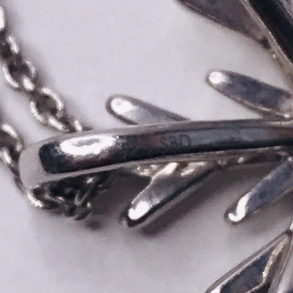 Sterling Silver Necklace Snowflake Charm CZ Rolo Chian 925 SBD 16-18" - Picture 6 of 10